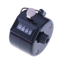 Clicker Counter 4 Digit Number Counters Plastic Shell Hand Held(Black)
