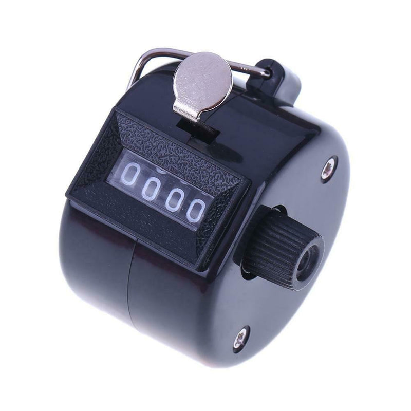 Clicker Counter 4 Digit Number Counters Plastic Shell Hand Held(Black)