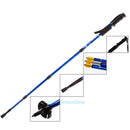 4-Section Adjustable Hiking Stick Anti-Shock Walking Trekking Trail Poles Canes
