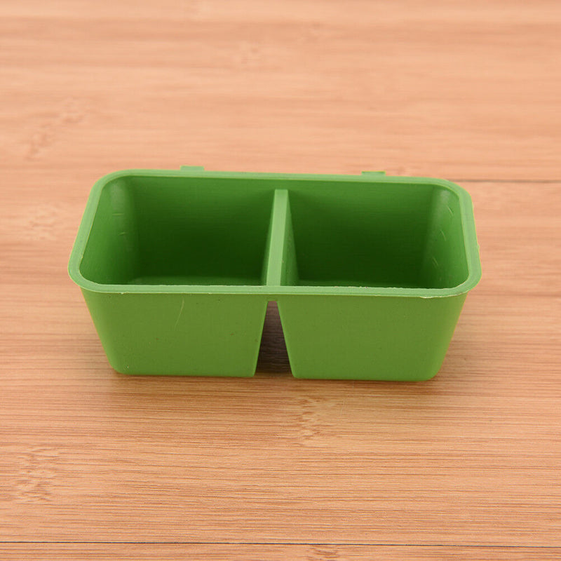 2 in 1 Parrot Food Water Bowl Cups Bird Pigeons Cage Sand Cup Feeding Feeder 3C