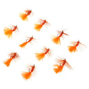 10pcs 4cm Wooly Bugger Flies Orange Sinking Wet Bass Trout Fishing Flies