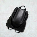 Women Backpack PU Leather School Shoulder Bag Casual Rucksacks (Black) SN9F