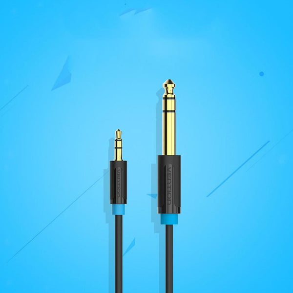 3.5mm to 6.5mm Male to Male Adapter Audio Cable for Amplifier Guitar 0.5m
