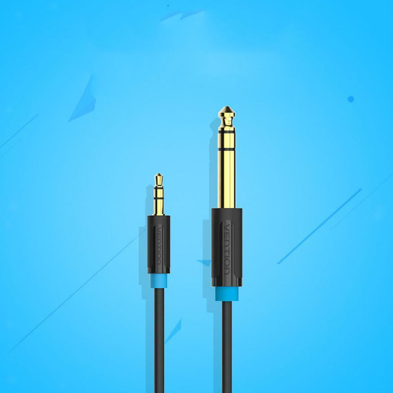 3.5mm to 6.5mm Male to Male Adapter Audio Cable for Amplifier Guitar 0.5m