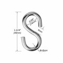 4-pack Heavy Duty S Shaped Hooks Galvanized Utility Hooks, 1-3/4 Inches Lon Y7P5
