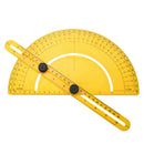 Protractor Angle Finder Articulating Arm Fold Ruler Measuring 180Â° (Yellow)