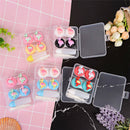 2pc/set Cartoon portable plastic contact lens case contact lenses box containeME
