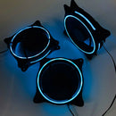 120mm PC Case Fan Halo Triple-Ring Chassis Cooling Fan for Desktop (Blue) A