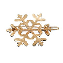 Large Snowflake Barrette Clip Hairpin Wedding Charm Enamel Hair Accessories