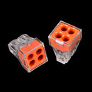 10Pcs PCT-104 wire connector for junction box 4 pin conductor terminal block  ^