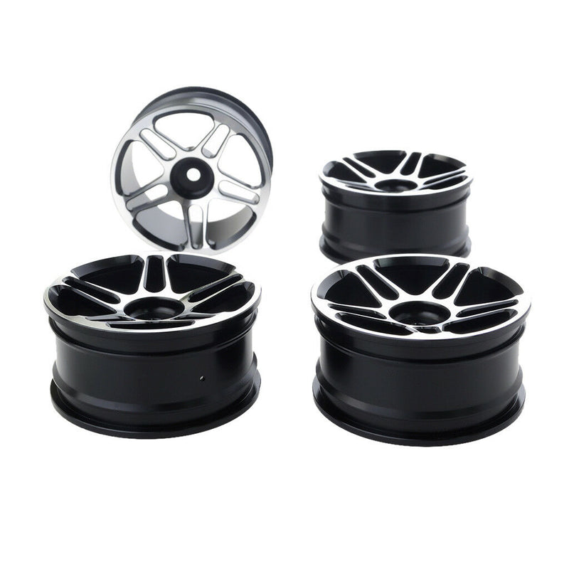 4pcs Aluminum Wheel Rims for HSP HPI Kyosho 1:10 On-Road RC Flat Racing Car