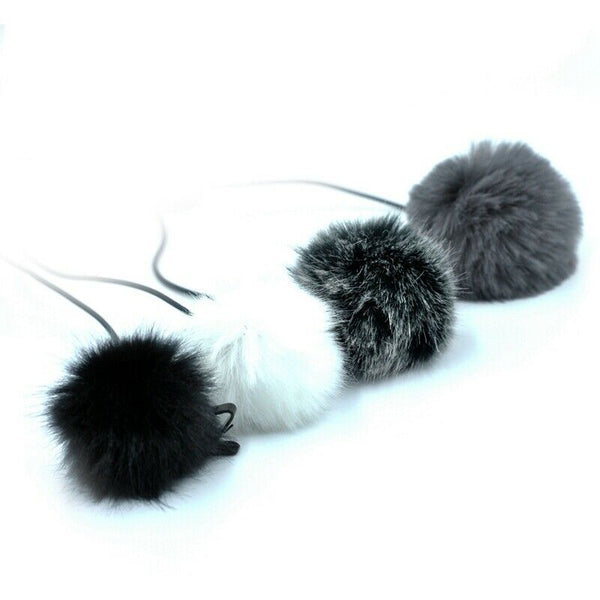 Universal Lavalier Microphone Furry Windscreen Fur Windshield Wind Muff Sof