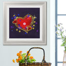 5D DIY Special Shaped Diamond Painting Heart Pattern Needlework Home Decor