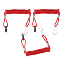 3pcs Boat Outboard Motor Stop Safety Shut Off Switch Cable For Suzuki 10cm Red