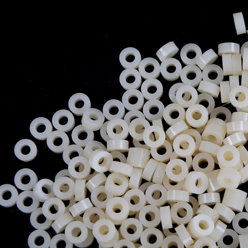 1000pcs Nylon Round Non-Threaded Column Standoff Support Spacer Washer M3x3m Gw