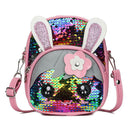 Shoulder Backpacks Girls Cute Animal Decor Messenger Rucksack (Multicolor)