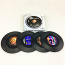 4pcs Retro Vinyl Record Coasters Cup Drinks Holder Mat Tableware Placemat