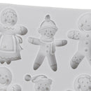Aouke Gingerbread Man Christmas Series Silicone Mold Fondant Cake Chocolate M`3C