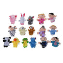 16pc History Finger Puppets 10 Animals 6 People Family Members Educational