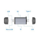 USB Type-C Micro-USB 3 in 1 Metal Card Reader SD/TF U-Disk Card Reader Mult