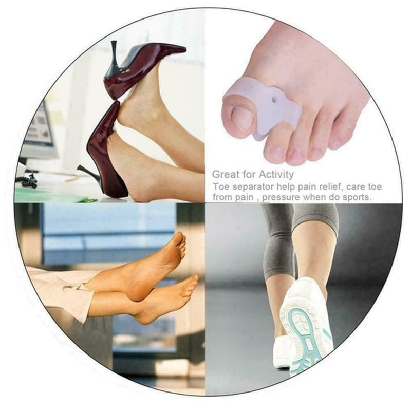 1 Pair Silicone Gel Bunion Toe Corrector Orthotics Separator Pain T7G1