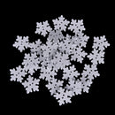 100Pcs White Snowflake DIY Wooden Buttons for XMAS Decor Scrapbooking Crafts lj