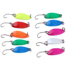 10pcs 2.8g/5cm Metal Spinner Spoon Fishing Lures Hard Copper Sequin Baits