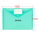 25 Pack Plastic Clear Document Folder with Label Pocket/Snap Button Closure