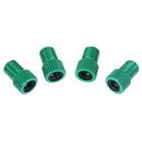 4pcs Presta to Shrader Bicycle Road Bike Valve Adapters Converters (Green)