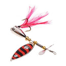 Fishing Lure Crankbait Sequin Spoon Spinner Metal Artificial Feather Bait Hook