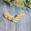50pcs 2 Holes Sewing Wood Buttons Hand Made Word Scrapbooking Crafts Decora