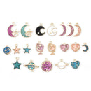 20x Enamel Moon Star Planet Charms Pendant Jewelry Findings DIY Crafts Making