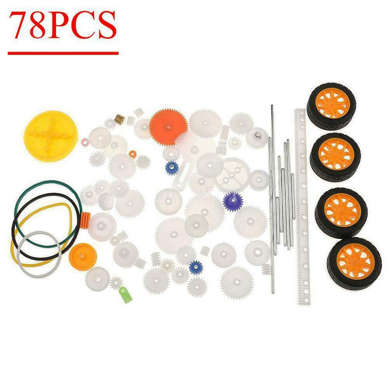 78Pcs Plastic Gear Package Kit DIY Gear Assortment Accessories