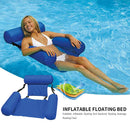 Inflatable Foldable Floating Row Beach Swimming Pool Water Hammock (Blue)