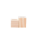 2pcs Wood Ring Display Jewelry Stand Display Rack Unfinished Quartet Shape