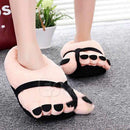 Cute Funny Women Warm Winter Soft Velvet Cartoon Big Feet Home Floor Slippers