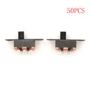 50pcs SS12F15 Toggle Switch 3 Pins Slide Switch Handle Length 4mm J3