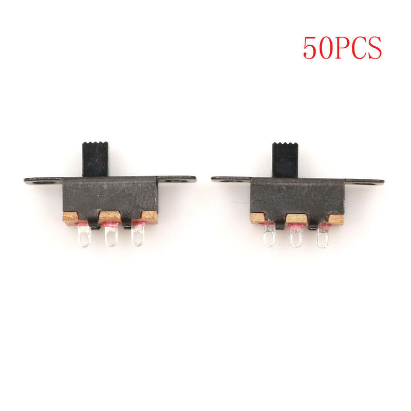 50pcs SS12F15 Toggle Switch 3 Pins Slide Switch Handle Length 4mm J3