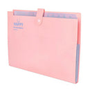 12 Pocket Portable File Organizer Accordion Folder Documents Holder (Pink)