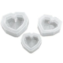 Diamond Heart Shaped Silicone Jewelry Mold Handcraft Epoxy Tools For Making F5H7