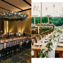 Artificial Eucalyptus Garland with Rose 2PCS Wedding Arch Decorations Green T3L7