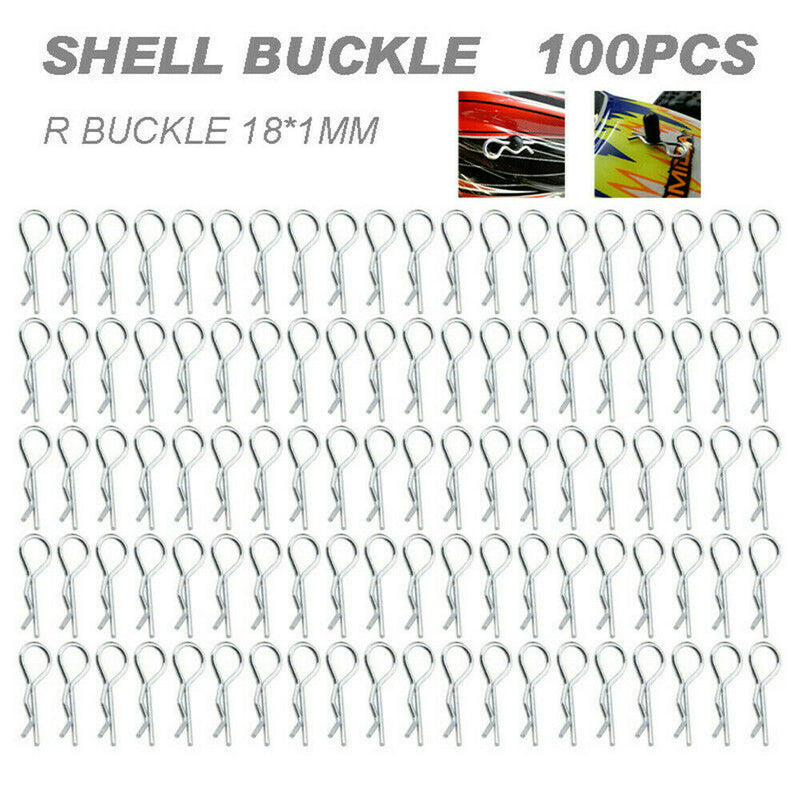 100Pcs Metal Body Shell Clips Buckles For 1/16 HSP Traxxas RC Car Truck Parts/