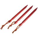 10 PCS Aluminium Alloy 7inch Red Camping Trip Tent Pegs Stake Nail Brand Ne