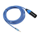 3.5mm Male to 3 Pin XLR Male Plug Connector Cable for Microphone Camera