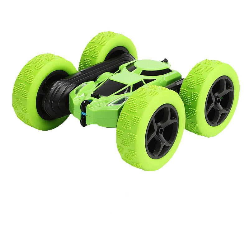 4WD 2.4Ghz Remote Control Car Double Sided Rotating Vehicles Toys  Green