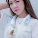 Portable Mini Neck Wearable Fan Rechargeable Neckband Air Cooler (White)