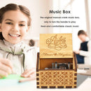 Retro Wood Hand Cranked Music Box Child Xmas Gift Household Decor Ornament