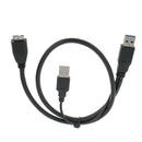 USB 3.0 A Male To Micro USB 3.0 Y Cable For Mobile HDD 0.5M Extension Line