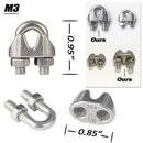 304 Stainless Steel Turnbuckle M6 Wire Rope Tension Tensioner Strainer and  O3U8