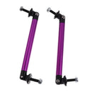 2Pcs Tone Aluminum Car Front Bumper Lip Splitter Tie Rod 10cm 3.9inch Purple